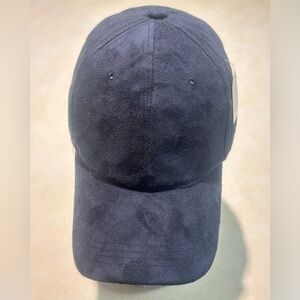 Navy Blue Suede Cap New With Out Tags